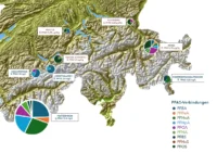PFAS Karte Fundorte Mengen in Relation